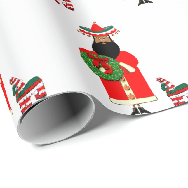 Papel de envolver de regalo de Santa Claus (Esquina del rollo)