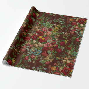 Papel de envolver de regalo floral vintage