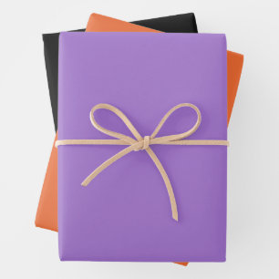 Papel de envolver de regalo morado de calabaza neg