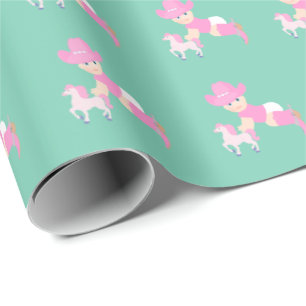 Papel de envolver de regalo para bebé de niña