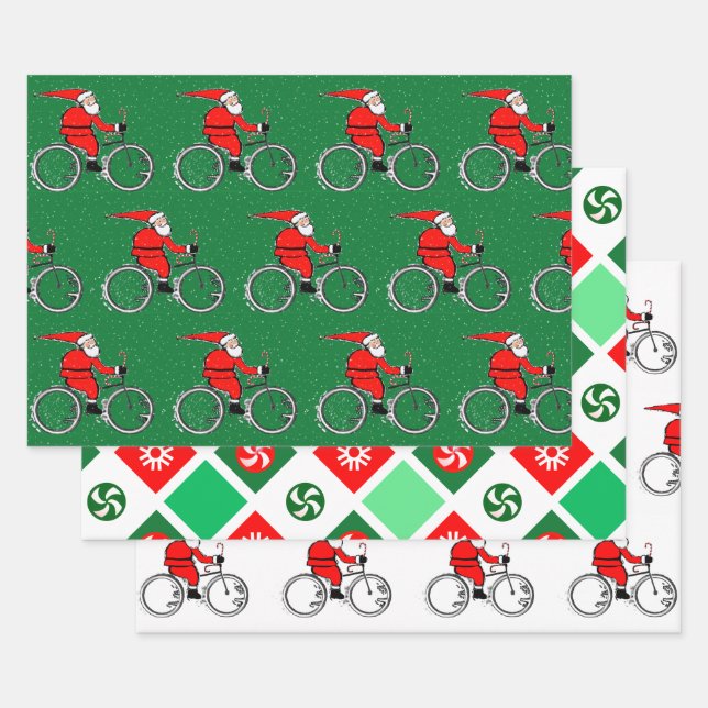Papel de envolver de regalo para bicicleta en bici (Set)