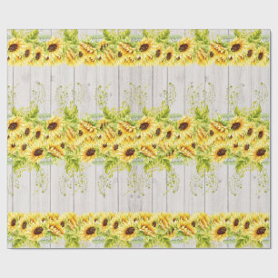 Papel de envolver de regalo para girasoles