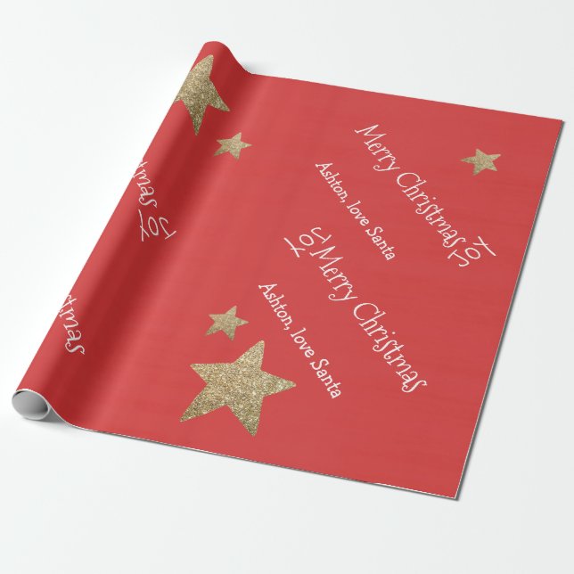 Papel de envolver de regalo para Navidades Santa P (Desenrollado)