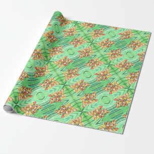 Papel de envolver de regalo para rollos - orquídea