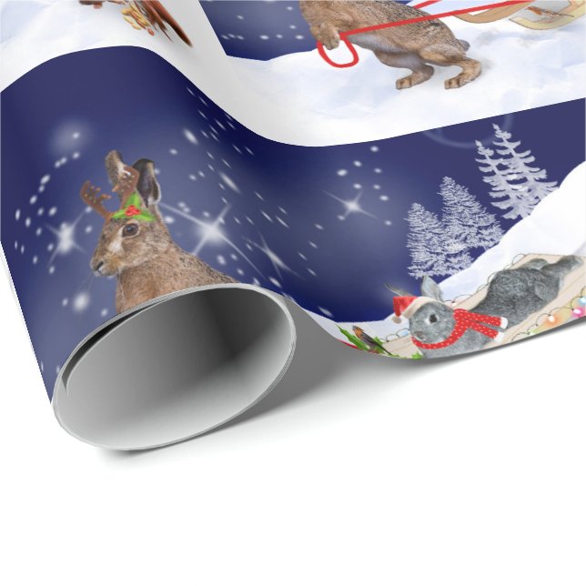 Papel de envolver de Sleigh Ride (Esquina del rollo)