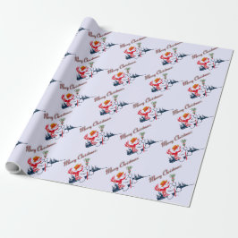 Papel de envolver de Snowman vintage