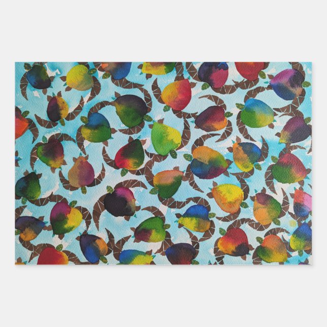 Papel de envolver de tortugas bebés (Anverso 3)