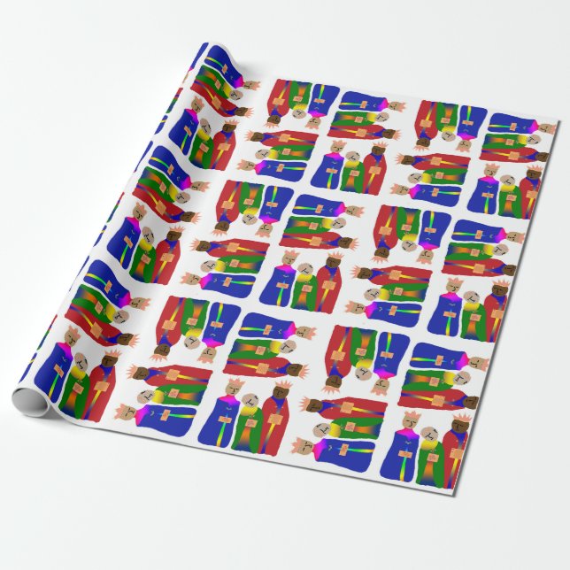 Papel de envolver de tres reyes (Desenrollado)