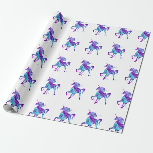 Papel de envolver de Unicorn pegasus para regalos (Desenrollado)