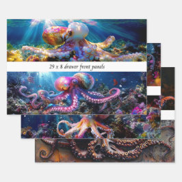 Papel de envolver Decoupage Mundo Marino Pulpo Caj