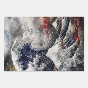 Papel de envolver decoupage USA bandera americana 