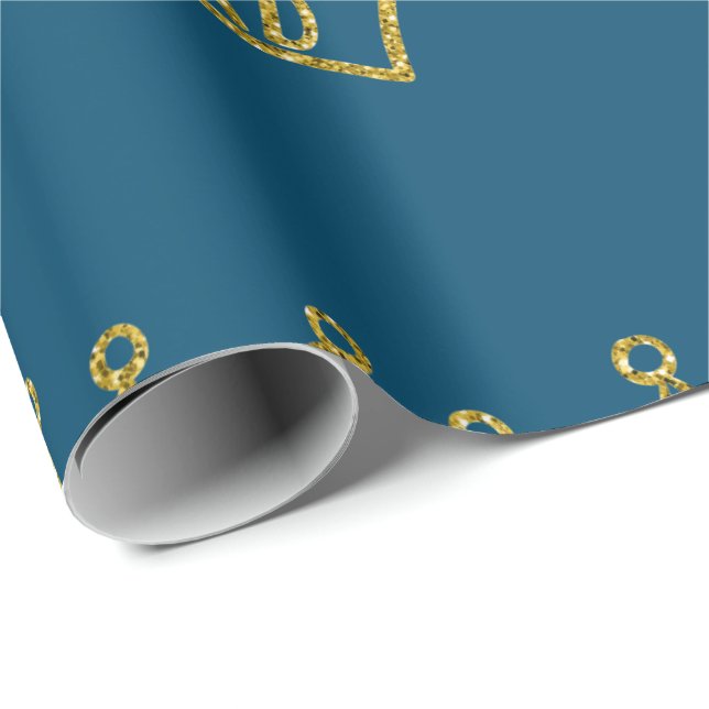 Papel de envolver del Purpurina del Día del Padre  (Esquina del rollo)