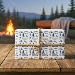 Papel de envolver dibujado a mano Aventura de camp