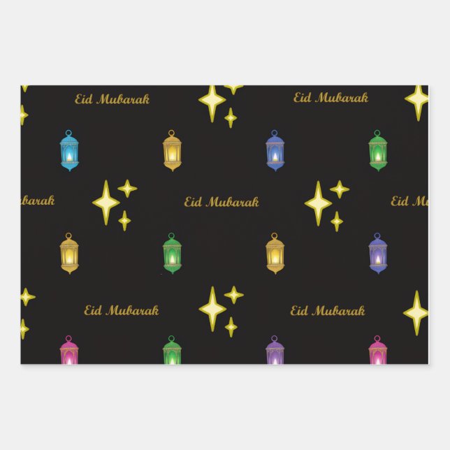 Papel de envolver Eid Mubarak (Anverso 3)