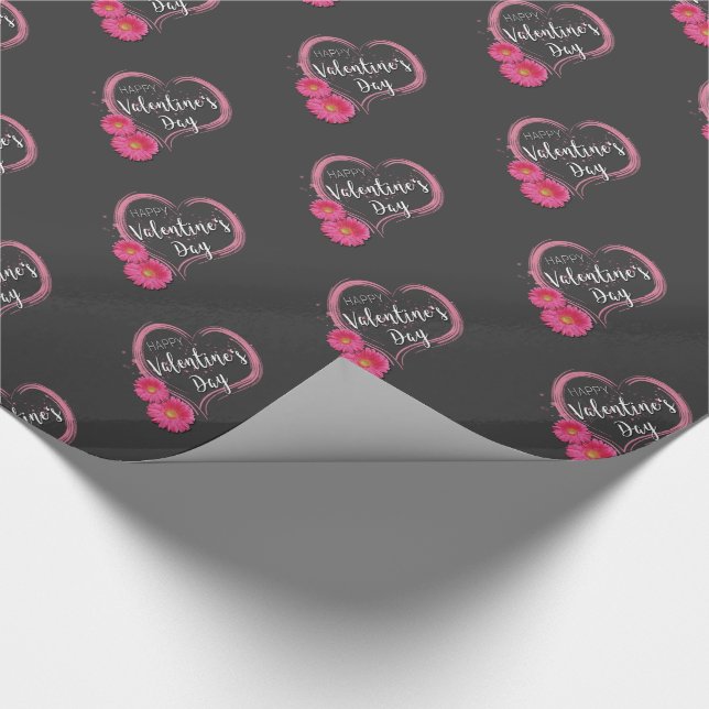 Papel de envolver El día de San Valentín de flores (Esquina)