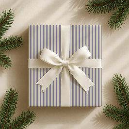 Papel de envolver elegante a rayas azules de Franc