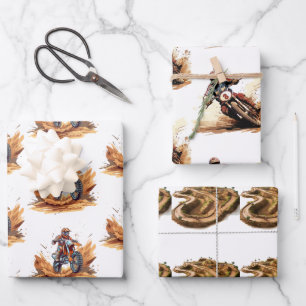 Papel de envolver en bicicleta sucia de hoja plana