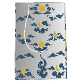 Papel de envolver floral Bolsa de regalo mediana