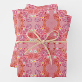 Papel de envolver floral Rosa Atardecer
