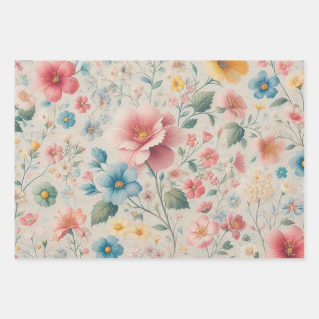 Papel de envolver floreal (Anverso)