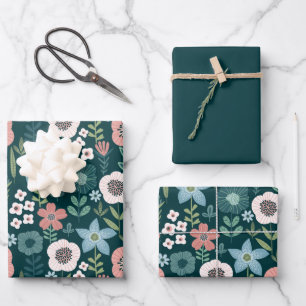 Papel de envolver flores en hojas