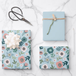 Papel de envolver flores en láminas