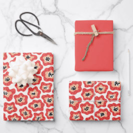 Papel de envolver flores en láminas