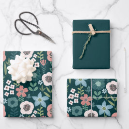 Papel de envolver flores en láminas