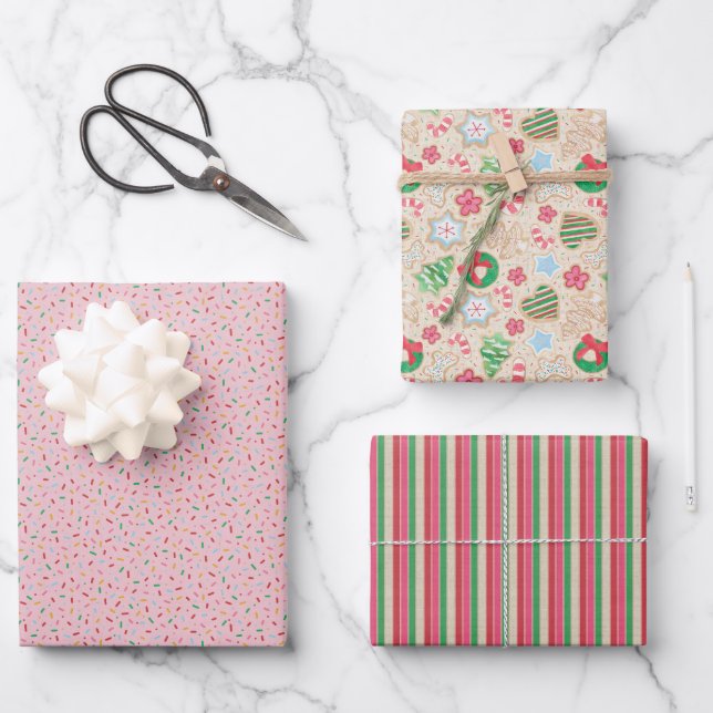 Papel de envolver galletas de Navidad conjunto de  (Anverso)