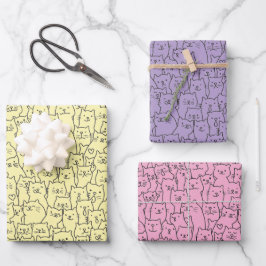 Papel de envolver gato, papel de regalo de gatito