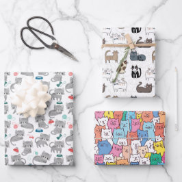 Papel de envolver gatos, papel de regalo de gatito