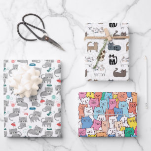Papel de envolver gatos, papel de regalo de gatito