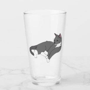 Papel de envolver grisáceo y negro para gato