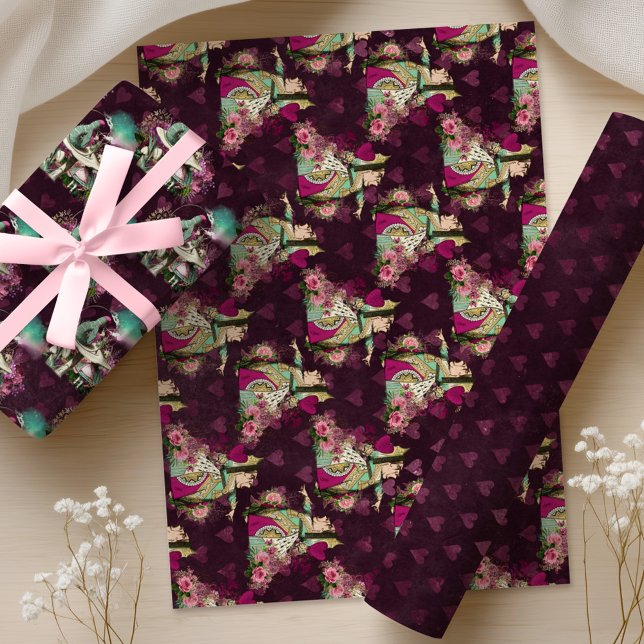 Papel de envolver hojas de hora del té de Alicia e (Subido por el creador)