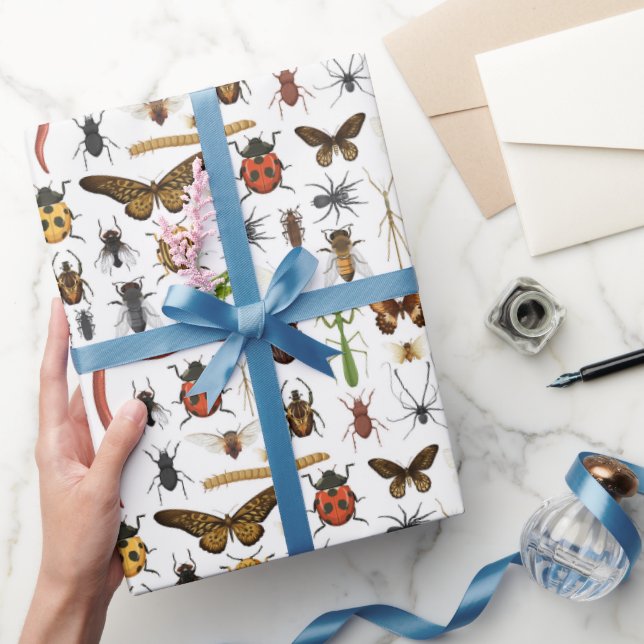 Papel de envolver insectos, papel de regalo de bic (Regalar)