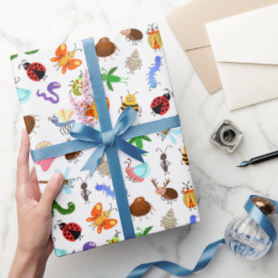 Papel de envolver insectos, regalo de cumpleaños d