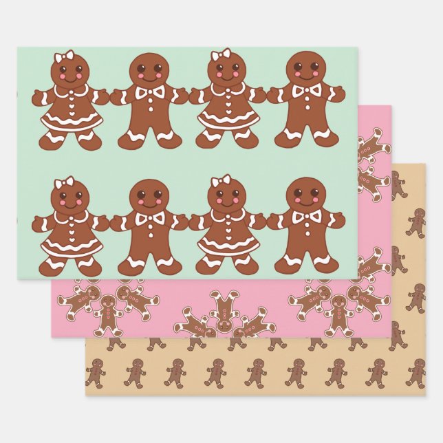 Papel de envolver juego de galletas de jengibre (Set)