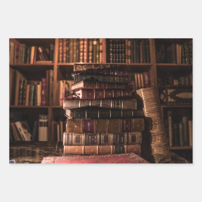 Papel de envolver libros y letras antiguas (Anverso)