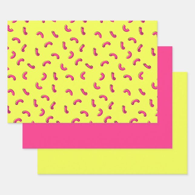 Papel de envolver Macarrones con Queso Hojas Plana (Set)