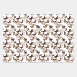 Papel de envolver mariposas monarcas