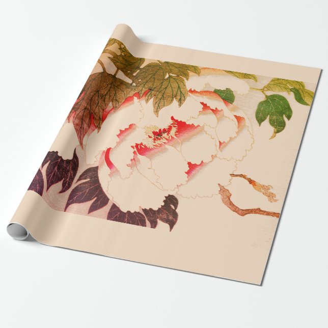 Papel de envolver mate, discos de madera japoneses (Desenrollado)