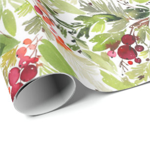 Papel de envolver navideño para Navidades botánico