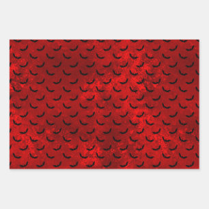 Papel de envolver negro y rojo gótico