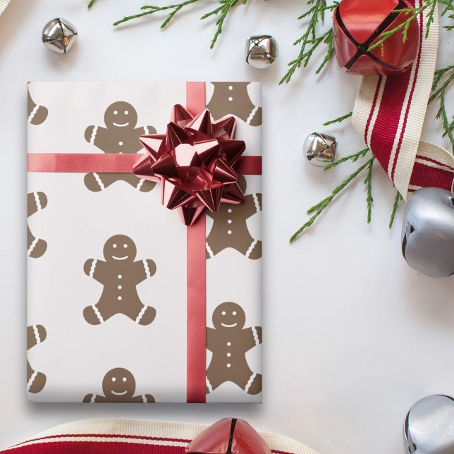 Papel de envolver para hombre de jengibre (Gingerbread Man Wrapping Paper)