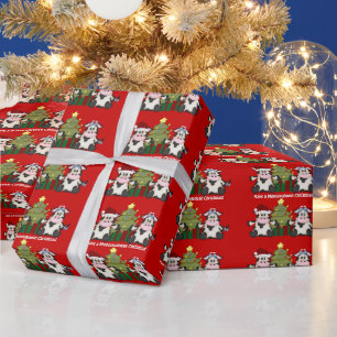 Papel de envolver para vacas de navidades