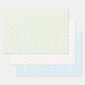 Papel de envolver peces hoja plana juego de 3