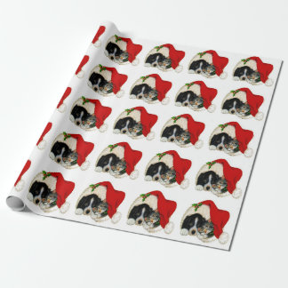 Papel de envolver perro y gato para navidades