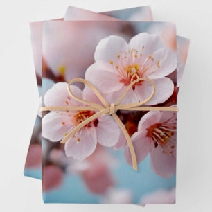 Papel de envolver Pink Blossom Ma juego de 3 lámin