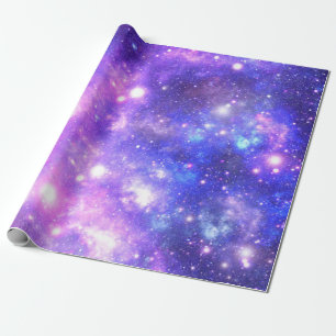 Papel de envolver púrpura de la galaxia espacial