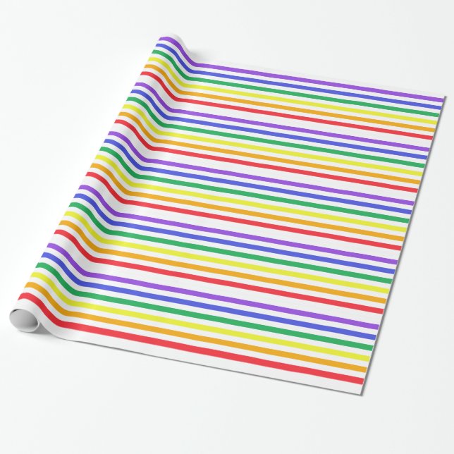 Papel de envolver rayas de arcoiris (Desenrollado)